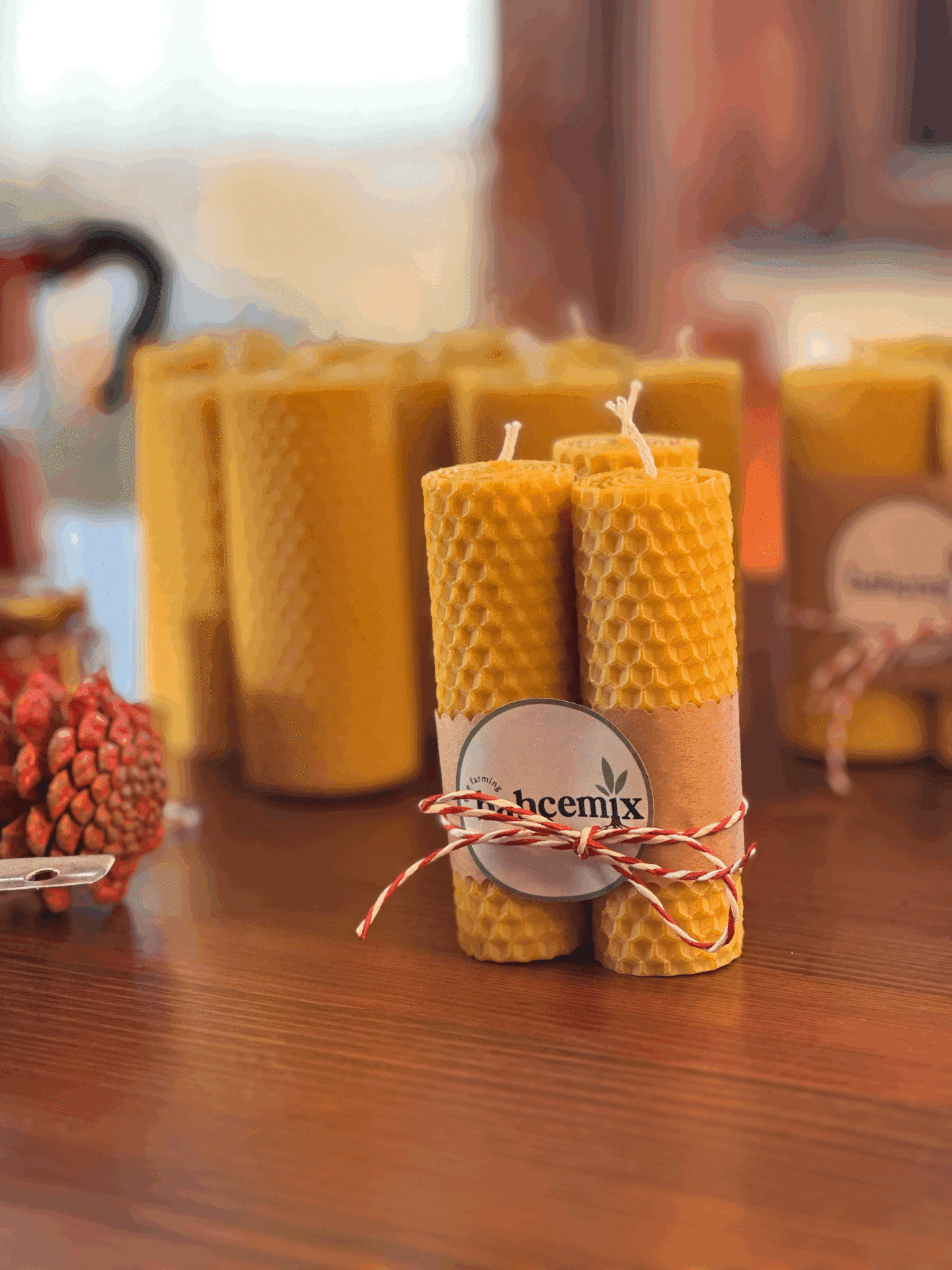 Balmumu Petek Mum 3'lü (Normal)