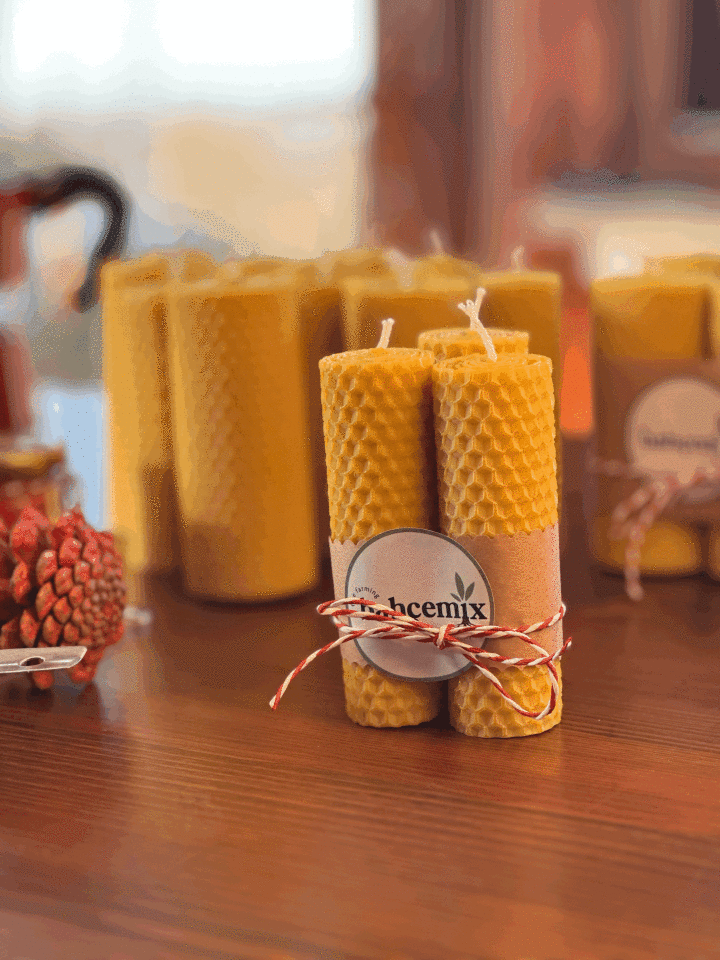 Balmumu Petek Mum 3'lü (Normal)